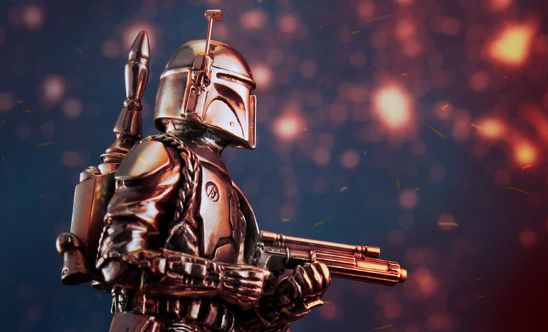boba fett pewter statue